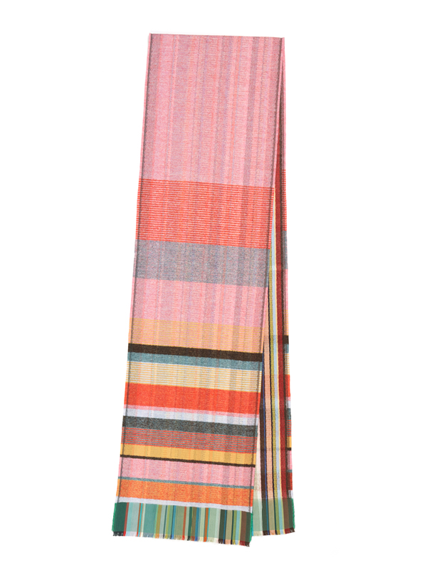 Wallace and Sewell Silk Lambswool Bondone Scarf Pink